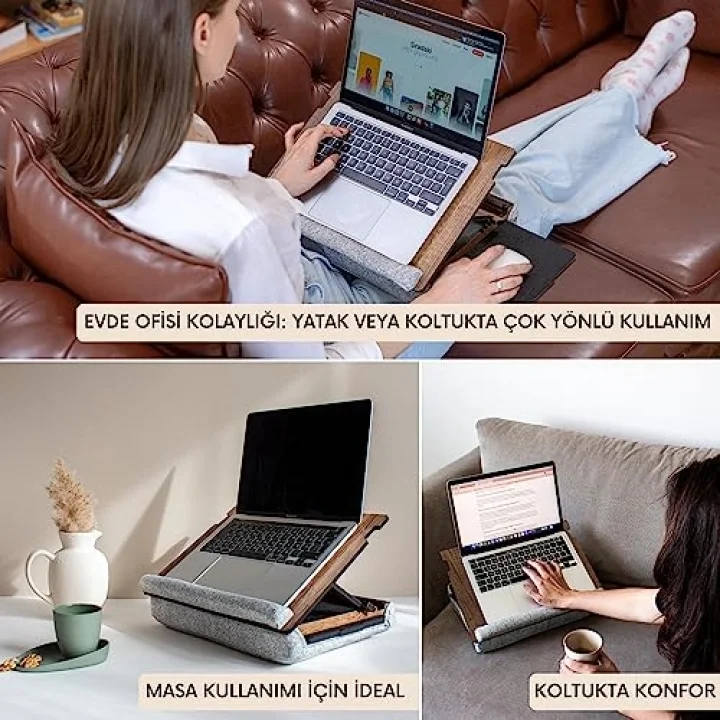 LS051 Minderli Eğim Ayarlanabilir Mousepadli Laptop Sehpası
