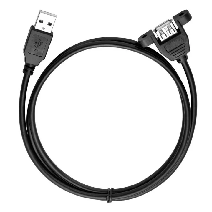 Luantic 8748 1.5 Metre Usb Dişi Erkek Panel Tipi Data Uzatma Kablosu Parazit önleyici filtreli 2xAWG24 2xAWG28 12Mbps ileetişim hızı