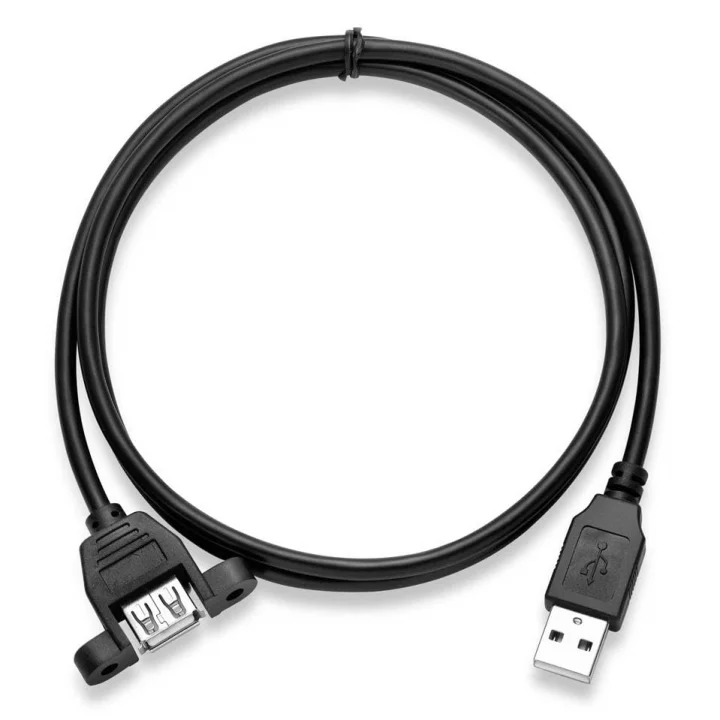 Luantic 8748 1.5 Metre Usb Dişi Erkek Panel Tipi Data Uzatma Kablosu Parazit önleyici filtreli 2xAWG24 2xAWG28 12Mbps ileetişim hızı