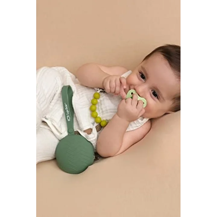 Lujo Bear Safe&Joy Silikon Emzik Kutusu - Çam