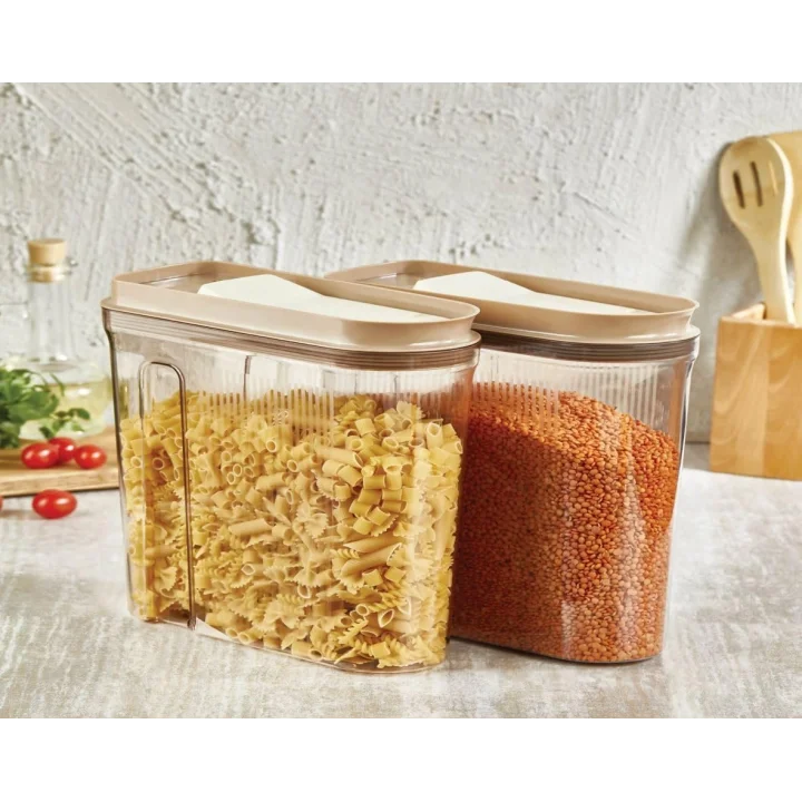 Luks Erzak Saklama Kabı, Şeffaf Bakır 2X3, 2 Lt