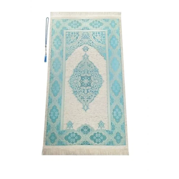 Lüks Osmanlı Şönil Seccade - 0170 (Turkuaz)