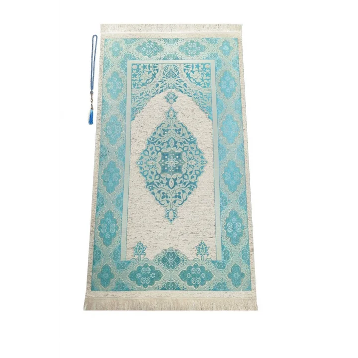 Lüks Osmanlı Şönil Seccade - 0170 (Turkuaz)