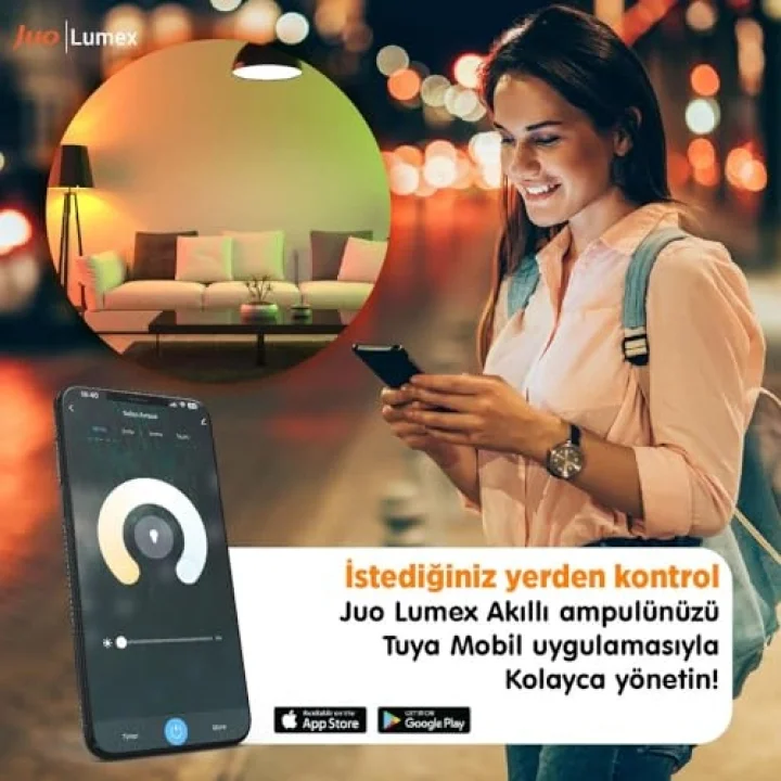 Lumex Akıllı Ampul 9W RGB Wifi & Bluetooth