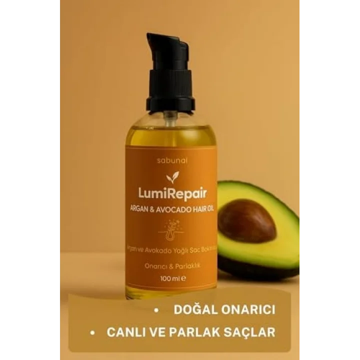 LumiRepair Onarıcı & Parlaklık 100 ml - Argan & Avokado Saç Bakım Yağı