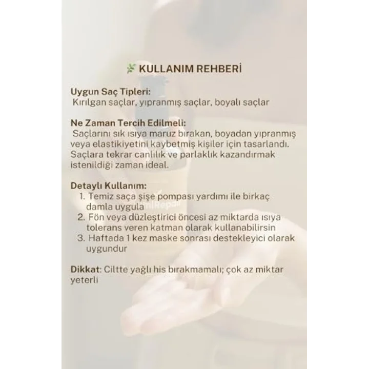 LumiRepair Onarıcı & Parlaklık 100 ml - Argan & Avokado Saç Bakım Yağı