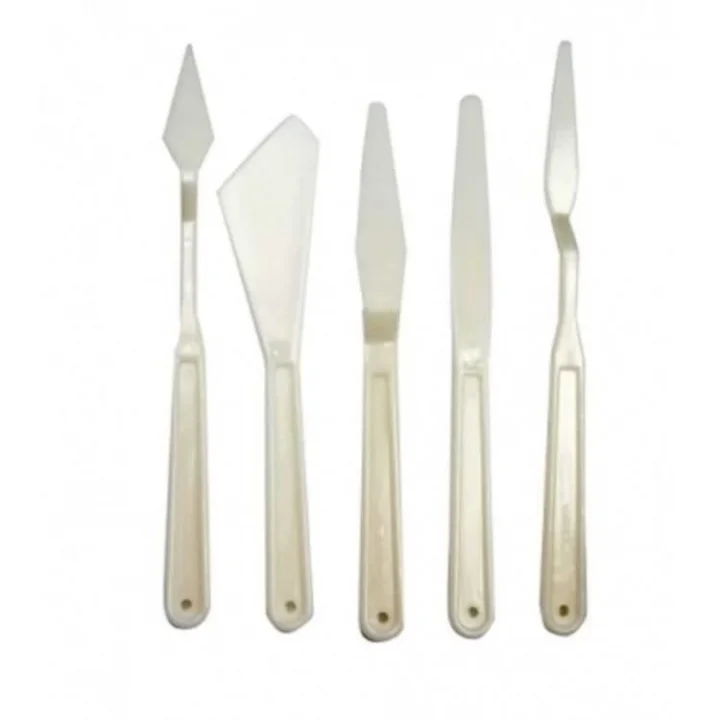 Mey İthalat® Luna Beyaz Spatula Seti 5 Parça