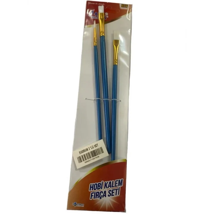 Mey İthalat® Luna Bodrum Hobi Kalem Fırça Seti 3 Parça