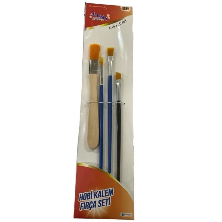 Mey İthalat® Luna Kaş Hobi Kalem Fırça Seti 4 Parça