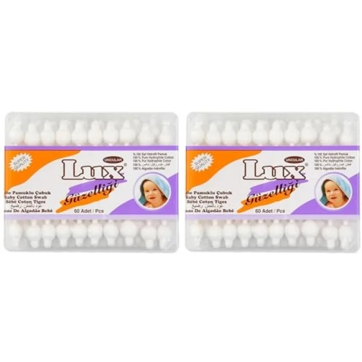 LUX Bebe Pamuklu Çubuk 60lı x 2 Paket