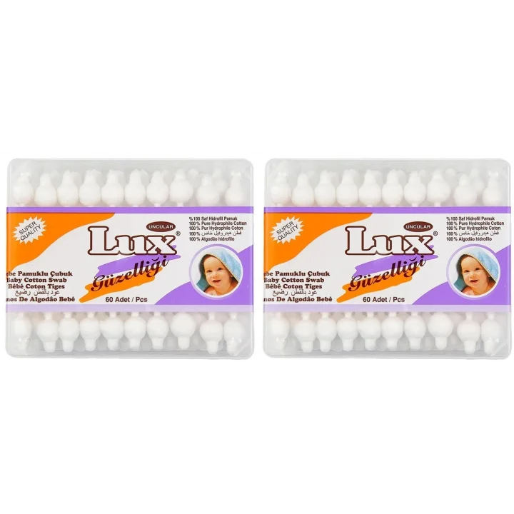 LUX Bebe Pamuklu Çubuk 60lı x 2 Paket