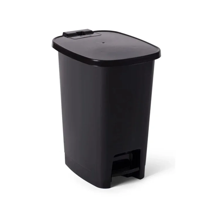 Lüx Serisi Pedallı 25 Litre Çöp Kovası Siyah