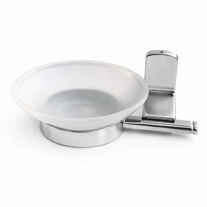 Lüx Vidalı Krom Sabunluk Duvar Tipi Banyo Sabunluğu Paslanmaz Metal Şık Modern Minimal Tasarım