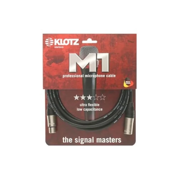 M1 MY206 Mikrofon Kablosu Siyah 15m XLR Uçlu
