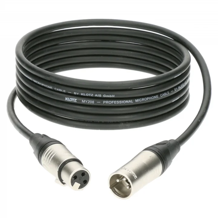 M1 MY206 Mikrofon Kablosu Siyah 15m XLR Uçlu
