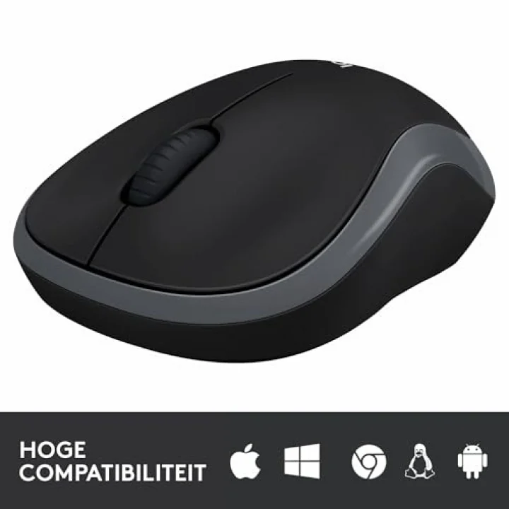 M185 Kablosuz Mouse, 1.000 DPI Optik Sensör, Sağ ve Sol Elle Kullanıma Uygun, 10 m Kullanım Mesafesi, 12 Ay Pil Ömrü, Gri