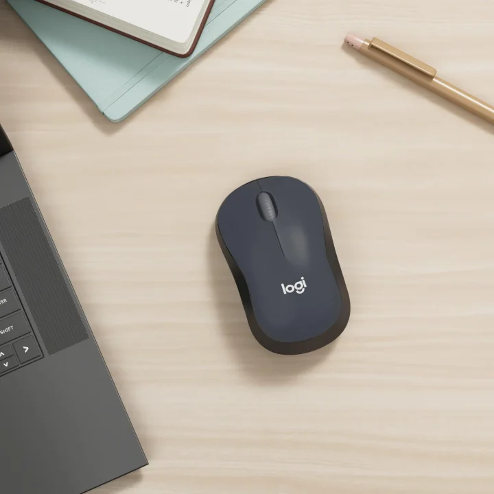 M220 Sessiz Kablosuz Mouse, Sağ ve Sol Elle Kullanıma Uygun, 1.000 DPI, 10 m Kullanım Mesafesi, 18 Ay Pil Ömrü, Siyah