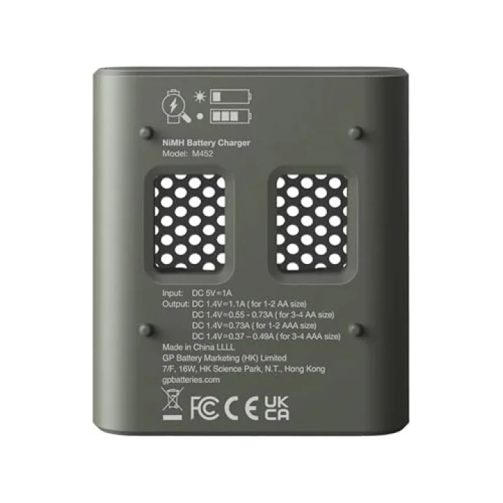M452 USB Hızlı Şarj Cihazı 4 Adet 2600 AA Kalem Pilli Set