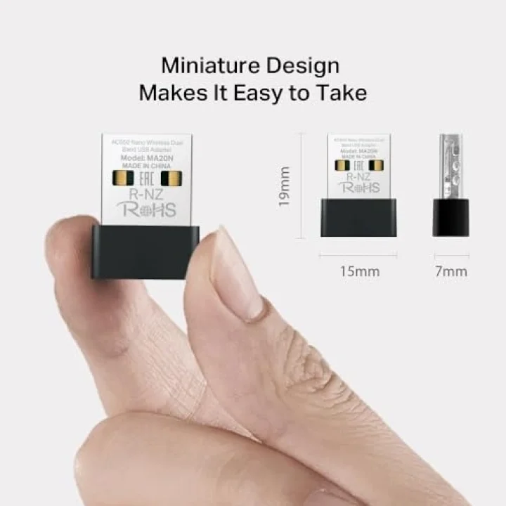 MA20N, AC650 Mbps Kablosuz Dual-Band Nano USB Adaptör