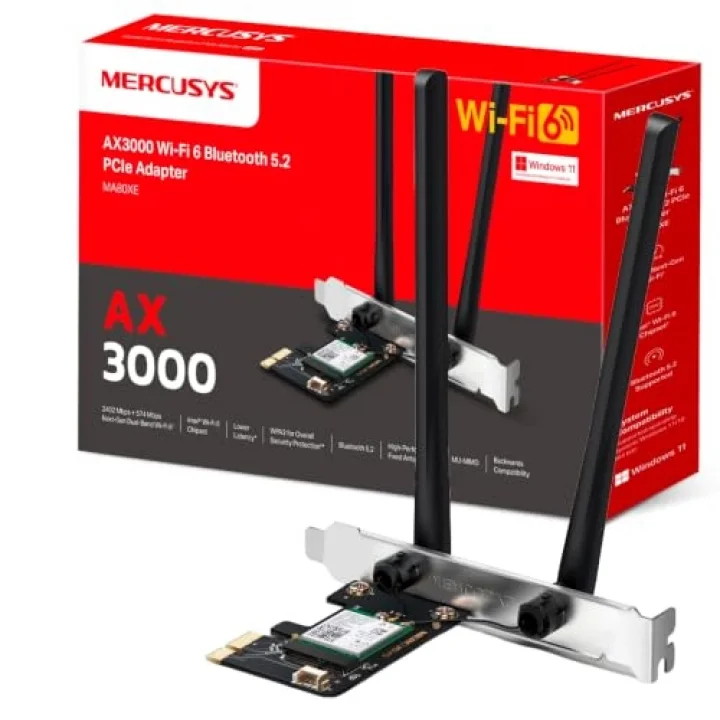 MA80XE, AX3000 Wi-Fi 6 Bluetooth 5.3 PCIe Adaptör