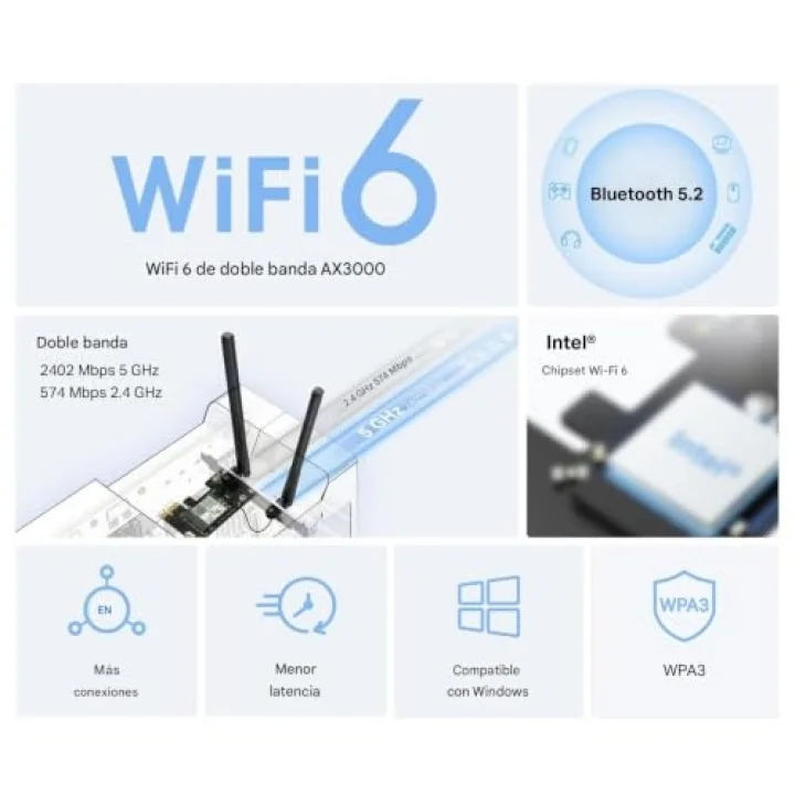 MA80XE, AX3000 Wi-Fi 6 Bluetooth 5.3 PCIe Adaptör