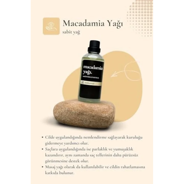 Macadamia Yağı 100 ml - Cilt Bakım Yağı