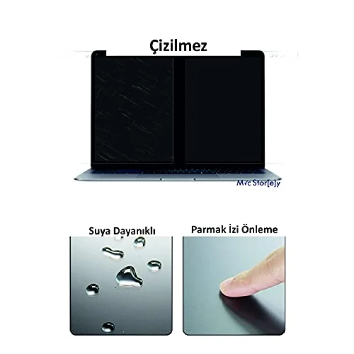 MacBook Air M1 13 ve MacBook Pro M1-M2 13 inç Uyumlu Parlak Şeffaf Ekran Koruyucu Net Görüntü Retina Uyum Touch Bar Touch ID Destekli Şeffaf