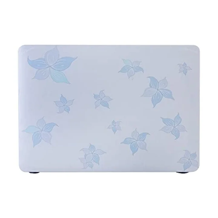 MacBook Pro 13 Çiçek Desenli Kılıf A1706 A1708 A1989 A2159 A2251 A2289 A2338 M1 M2 Uyumlu Baskılı Sert Kılıf İnce Hafif Koruyucu Kapak Açık Mavi