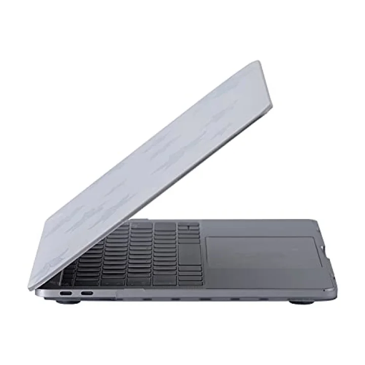 MacBook Pro 13 Çiçek Desenli Kılıf A1706 A1708 A1989 A2159 A2251 A2289 A2338 M1 M2 Uyumlu Baskılı Sert Kılıf İnce Hafif Koruyucu Kapak Açık Mavi