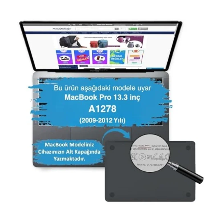 Macbook Pro Kılıf 13inç Marble A1278 (Eski Ethernetli Model 2008-2012) ile Uyumlu Marble 03