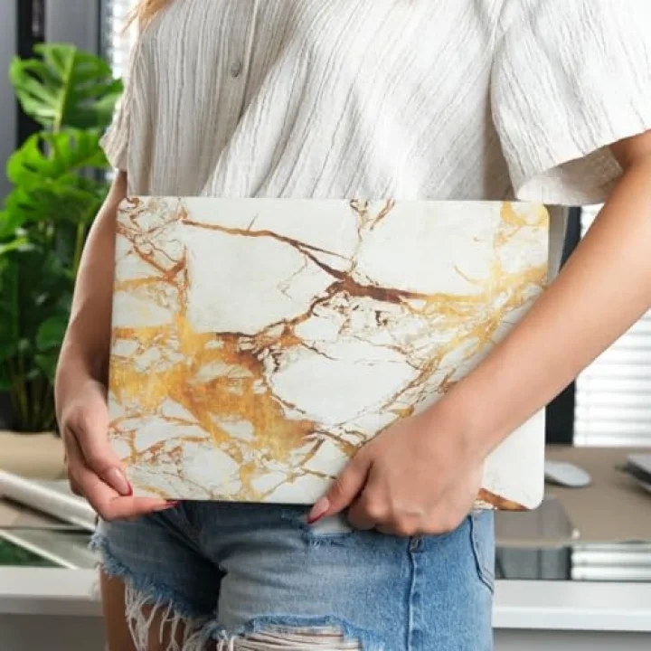 Macbook Pro Kılıf 13inç Marble A1278 (Eski Ethernetli Model 2008-2012) ile Uyumlu Marble 03