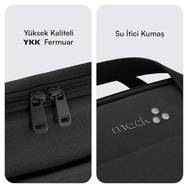 Mack MCE-1511 Nova Eco Çevre Dostu Laptop Çantası, 15.6 inç Bilgisayar Çantası, Kadın ve Erkek Notebook Çantası, YKK Fermuarlı Macbook Çantası, İş ve Evrak Çantası, Siyah