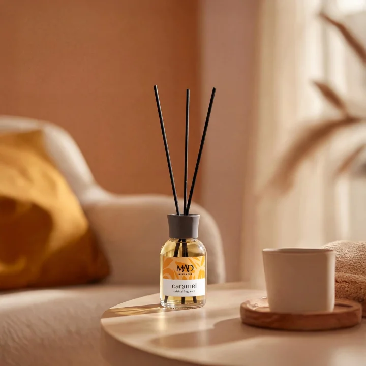 Mad Caramel Ortam Kokusu – Karamel, Tarçın ve Vanilya ile Tatlı, Baharatlı ve Sıcak-Bambu Çubuklu 50 Ml
