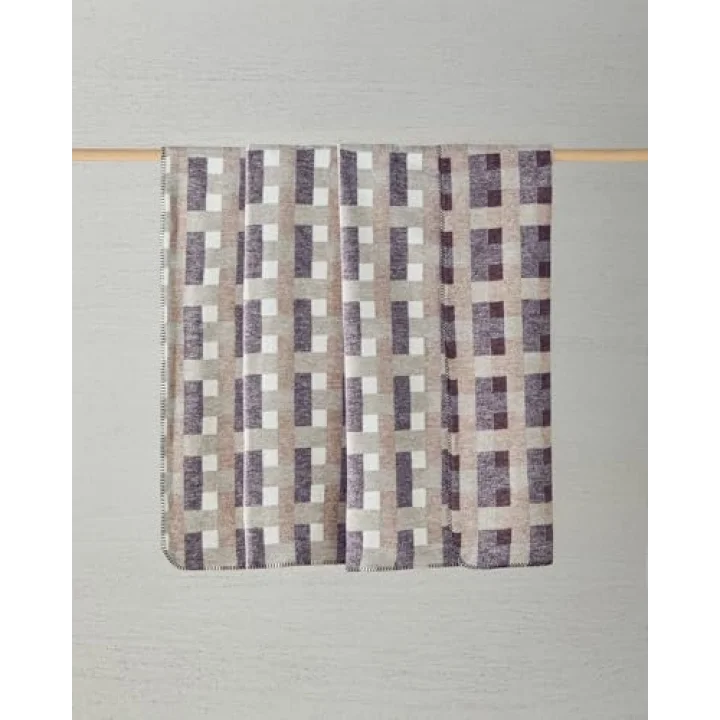Magnet Pamuklu King Size Battaniye Krem - Bordo