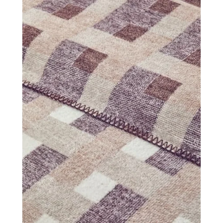 Magnet Pamuklu King Size Battaniye Krem - Bordo