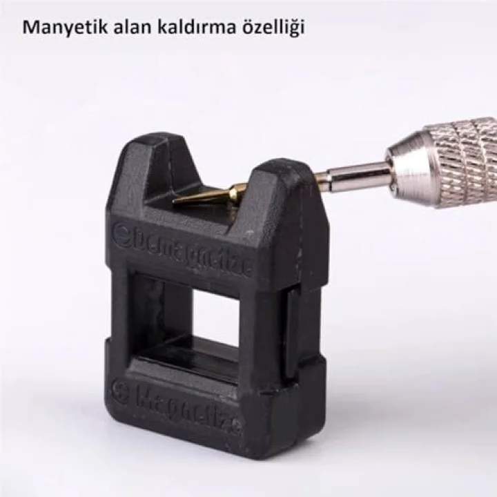 Magnetizer Demagnetizer Cihazı Tornavida Ucu Manyetikleştirme Vida Tutturma Aracı