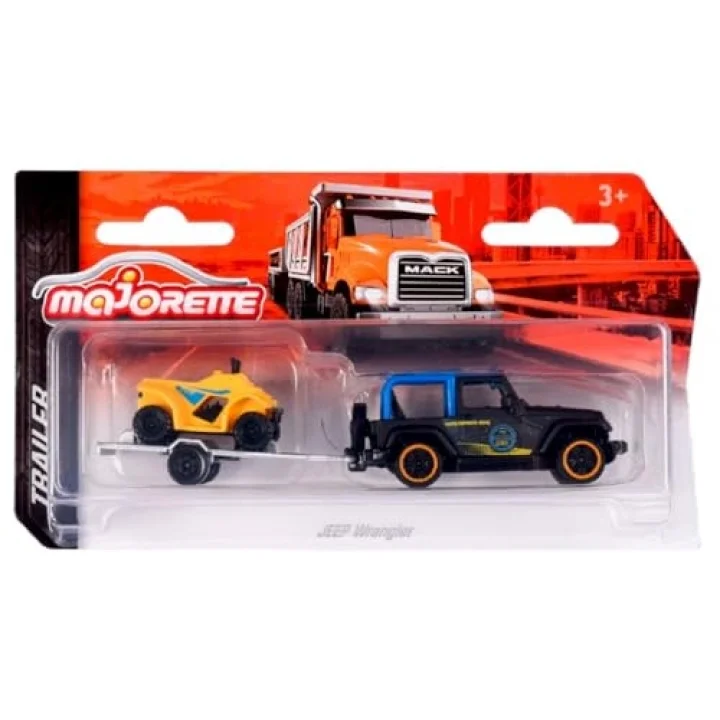 Majorette Trailer Jeep Wrangler + Quad