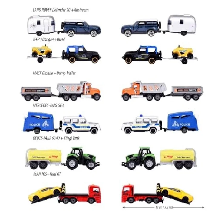 Majorette Trailer Jeep Wrangler + Quad