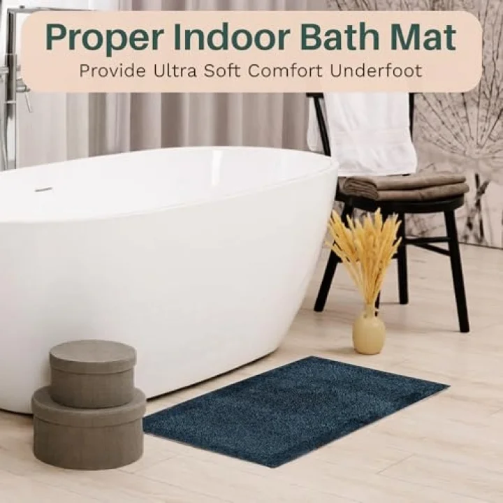 Malawı Bambu Paspas 40X60 Cm Marın Mavı