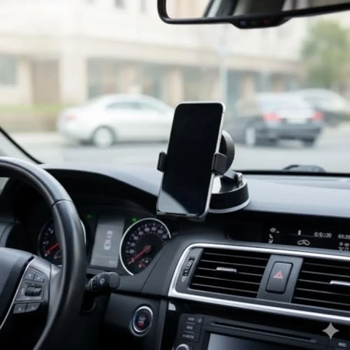Manyetik Araç Telefon Tutucu, 360 Derece Dönebilen, Göğüs Paneli Montajı, Evrensel Uyumlu