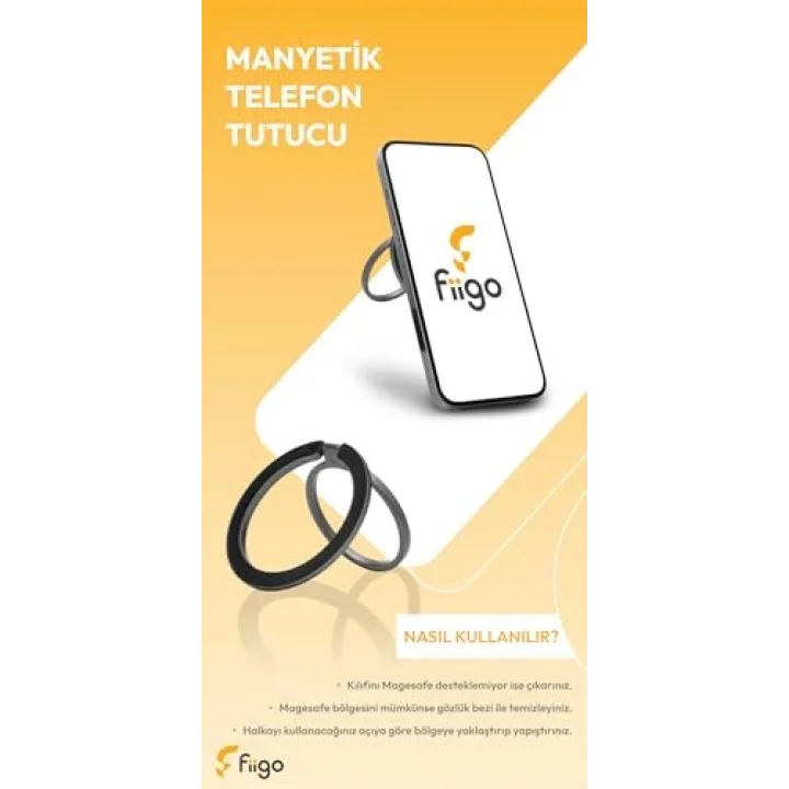 Manyetik Halka Telefon Tutacağı Gri