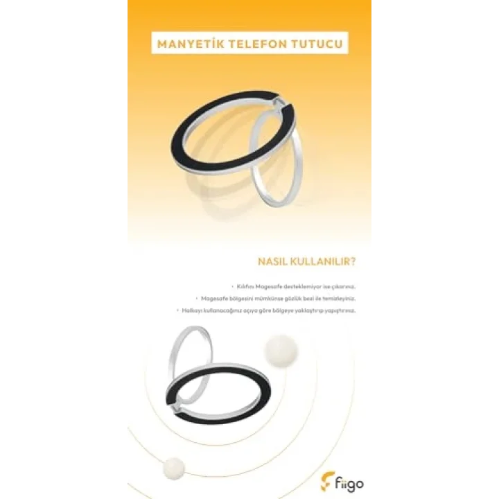 Manyetik Halka Telefon Tutacağı Gri