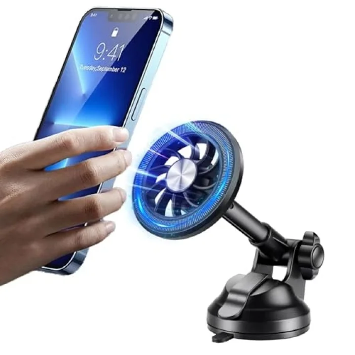 MANYETİK MIKNATISLI İÇERİĞİNDEKİ APARATLAR SAYESİNDE TÜM CEP TELEFONLARI NAVİGASYON VE TABLETLERE UYUMLU AYARLANABİLİR VAKUM VE YAPIŞKANLI KUVVETLİ ARAÇ VE MASAÜSTÜ TELEFON TUTUCU 032