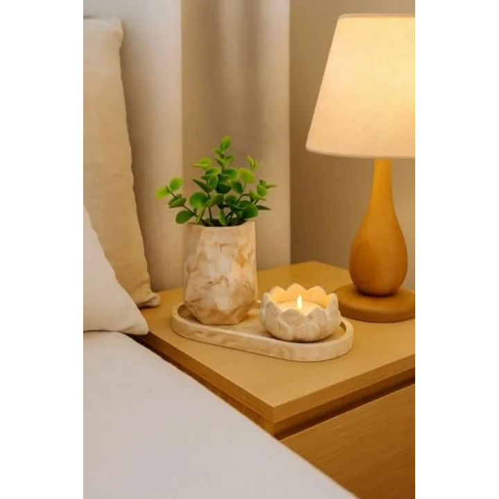“Marble Touch” 3’lü Beton Dekor Set – Modern & Şık Tasarım