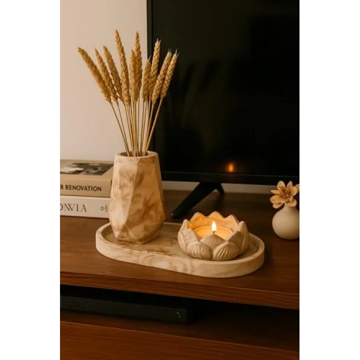 “Marble Touch” 3’lü Beton Dekor Set – Modern & Şık Tasarım