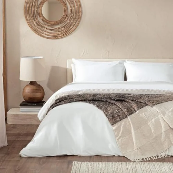Mardılle Bambu King Size Nevresim Seti 230X220 Cm Ekru