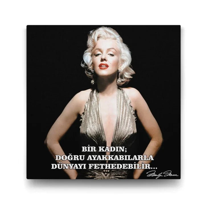 Marilyn Monroe Sözleri Tablosu - 60x60cm