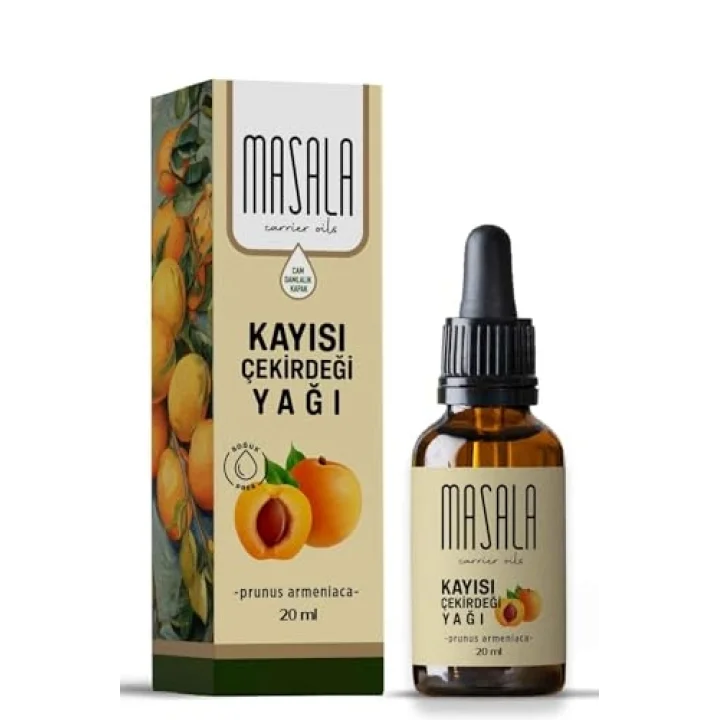 Masala Saf Kayısı Çekirdeği Yağı 20 ml. (Apricot Kernel Oil) Soğuk Pres
