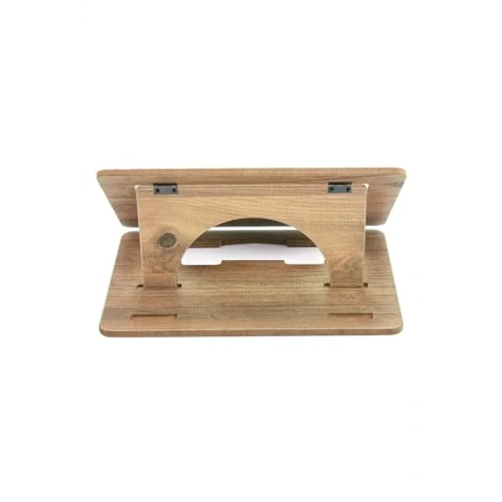 Masaüstü Kademeli Ayarlanabilir Allah Yazılı Sayfa Tutucu Aparatlı Ahşap Rahle, Katlanabilir Tablet Standı