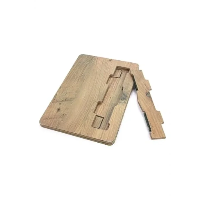 Masaüstü Kademeli Ayarlanabilir Allah Yazılı Sayfa Tutucu Aparatlı Ahşap Rahle, Katlanabilir Tablet Standı